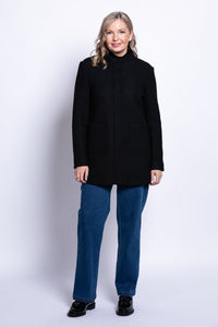 Barbara Coat, Black, Boiled Wool