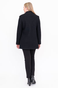 Barbara Coat, Black, Boiled Wool