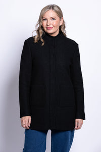 Barbara Coat, Black, Boiled Wool