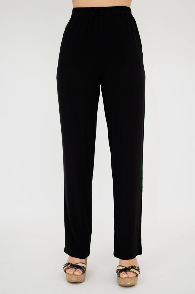 Bella Pant, Black, Linen Bamboo