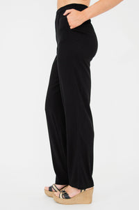 Bella Pant, Black, Linen Bamboo