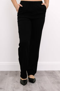 Bella Pant, Black, Linen Bamboo