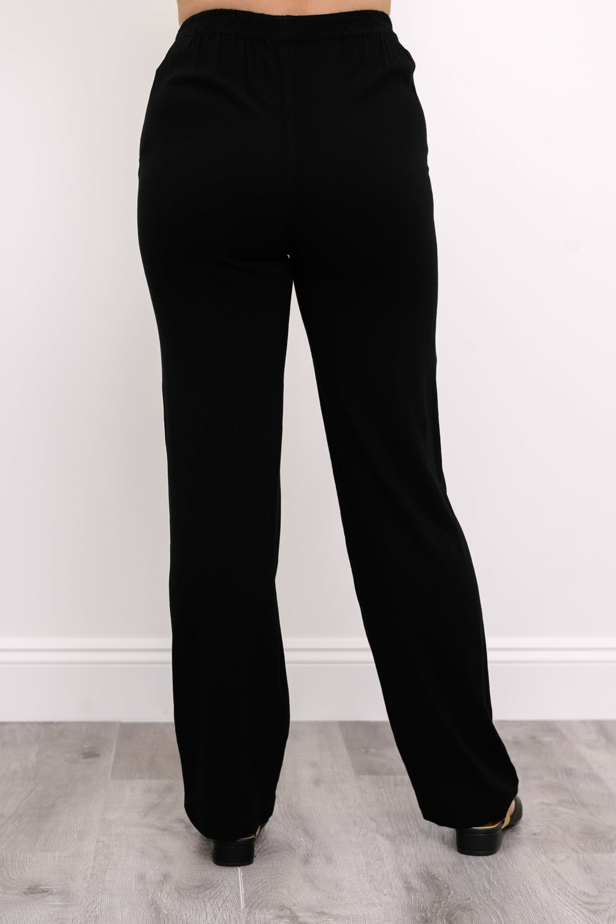 Bella Pant, Black, Linen Bamboo