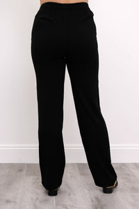 Bella Pant, Black, Linen Bamboo