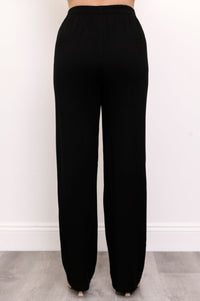 Bella Pant, Black, Linen Bamboo