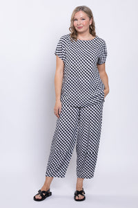 Boardwalk Pant, BW Gingham, Linen Bamboo