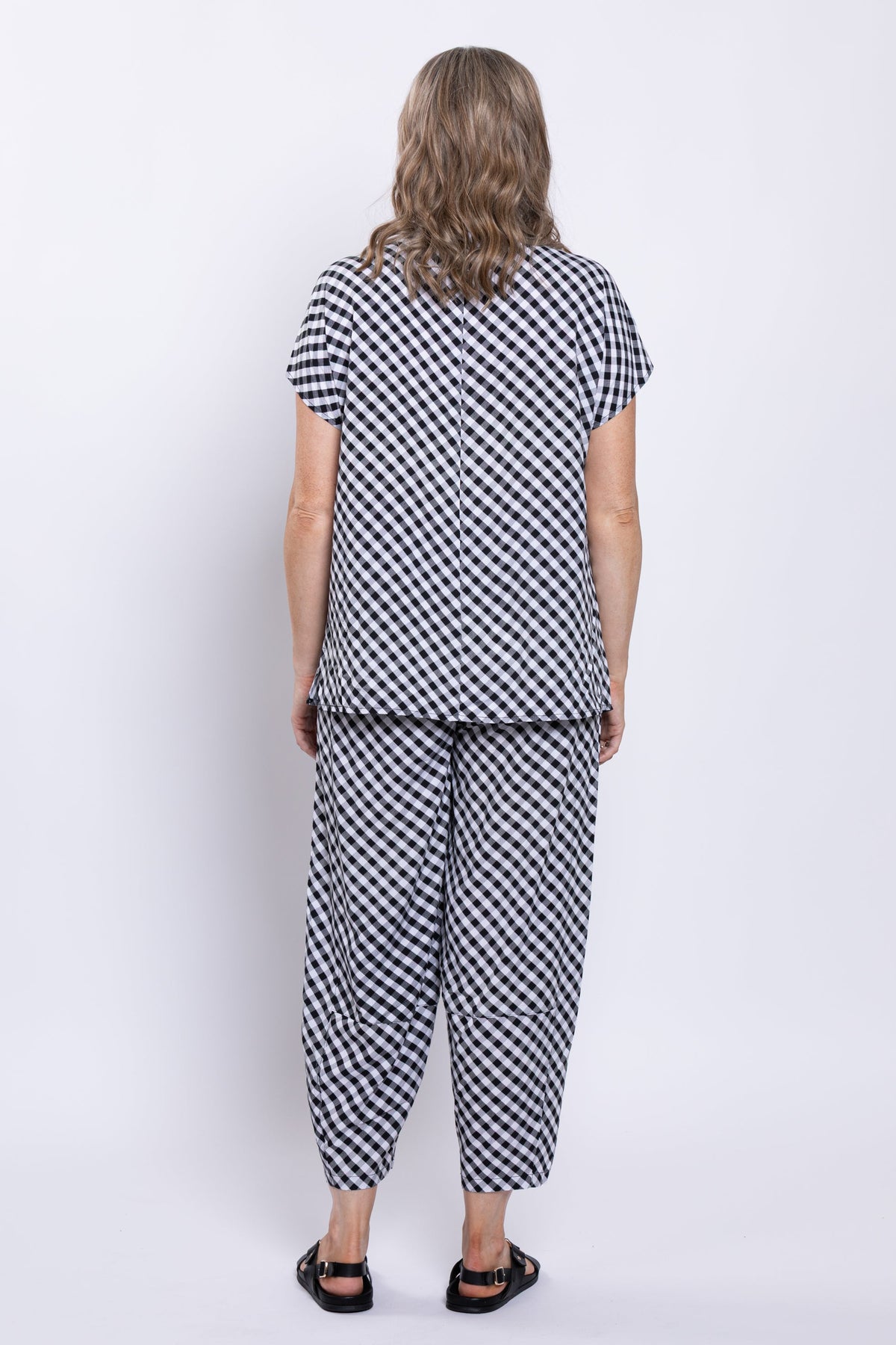 Boardwalk Pant, BW Gingham, Linen Bamboo