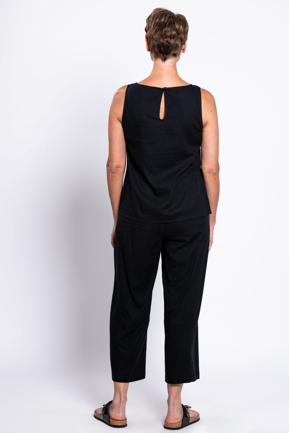 Boardwalk Pant, Black, Linen Viscose