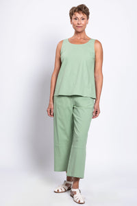 Ferris Tank, Sage, Linen Viscose