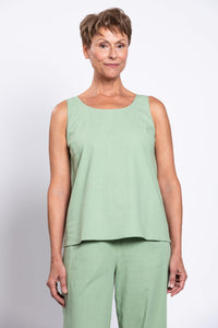 Ferris Tank, Sage, Linen Viscose