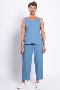 Boardwalk Pant, Soft Denim, Linen Viscose
