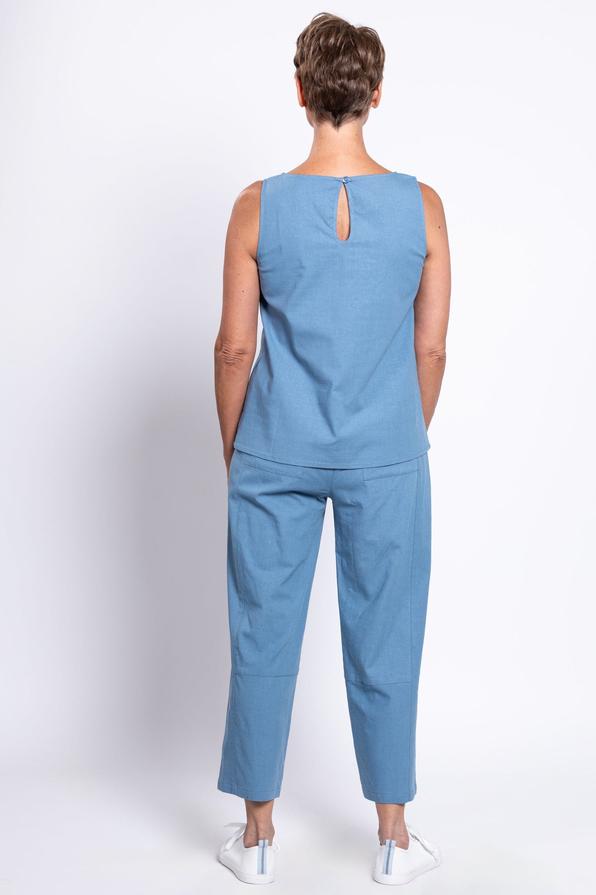 Boardwalk Pant, Soft Denim, Linen Viscose