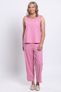 Boardwalk Pant, Soft Pink, Linen Viscose