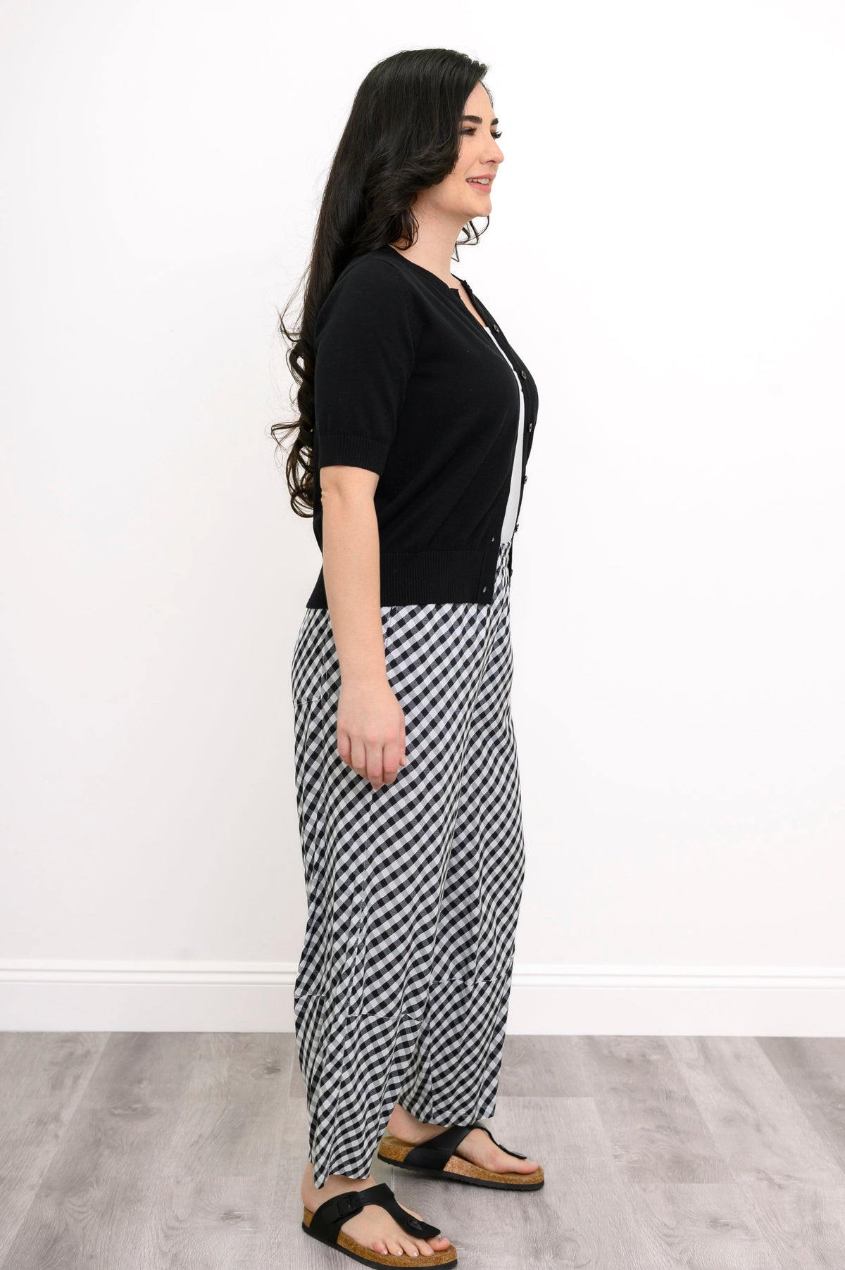 Boardwalk Pant, BW Gingham, Linen Bamboo