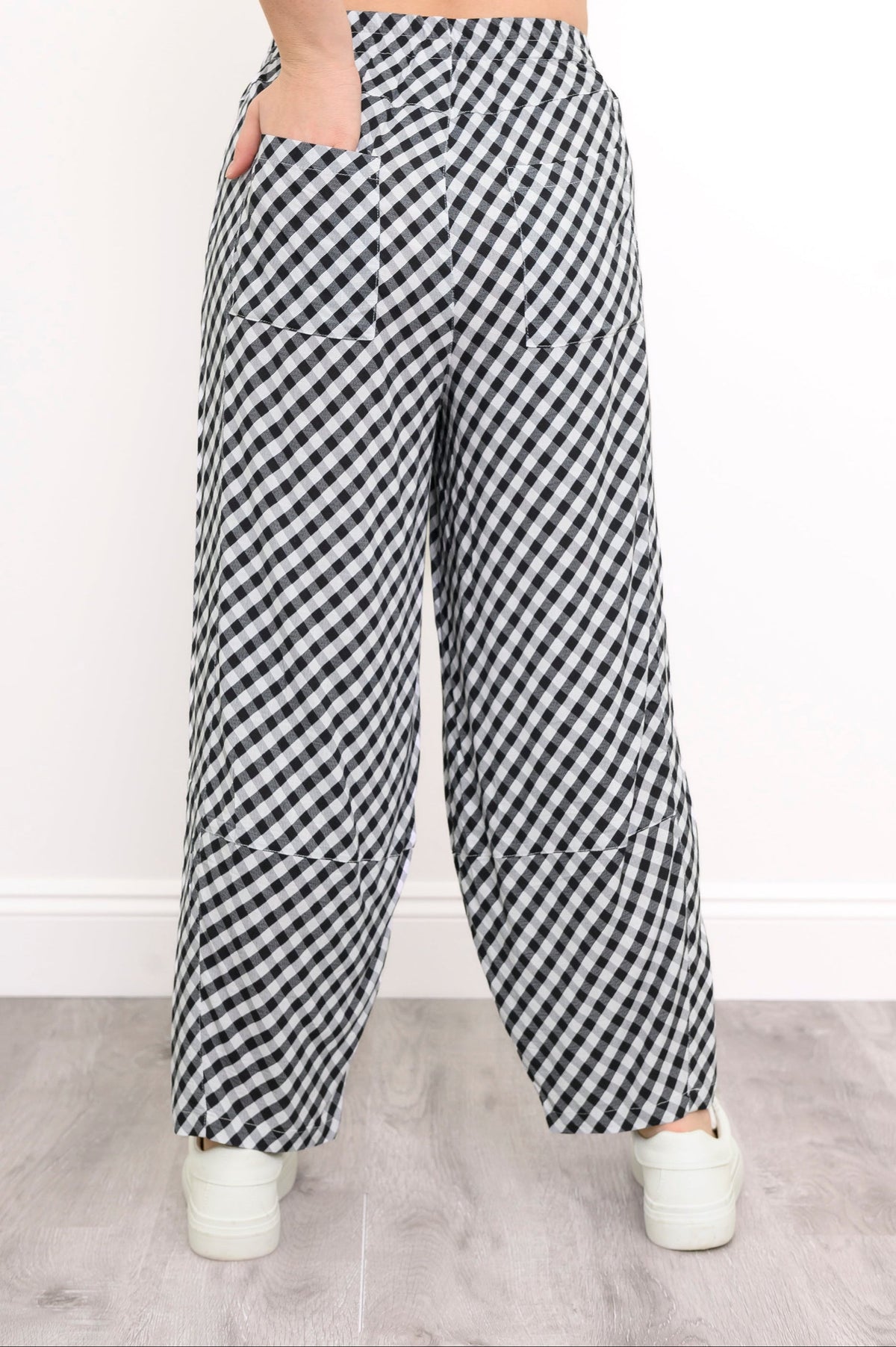 Boardwalk Pant, BW Gingham, Linen Bamboo
