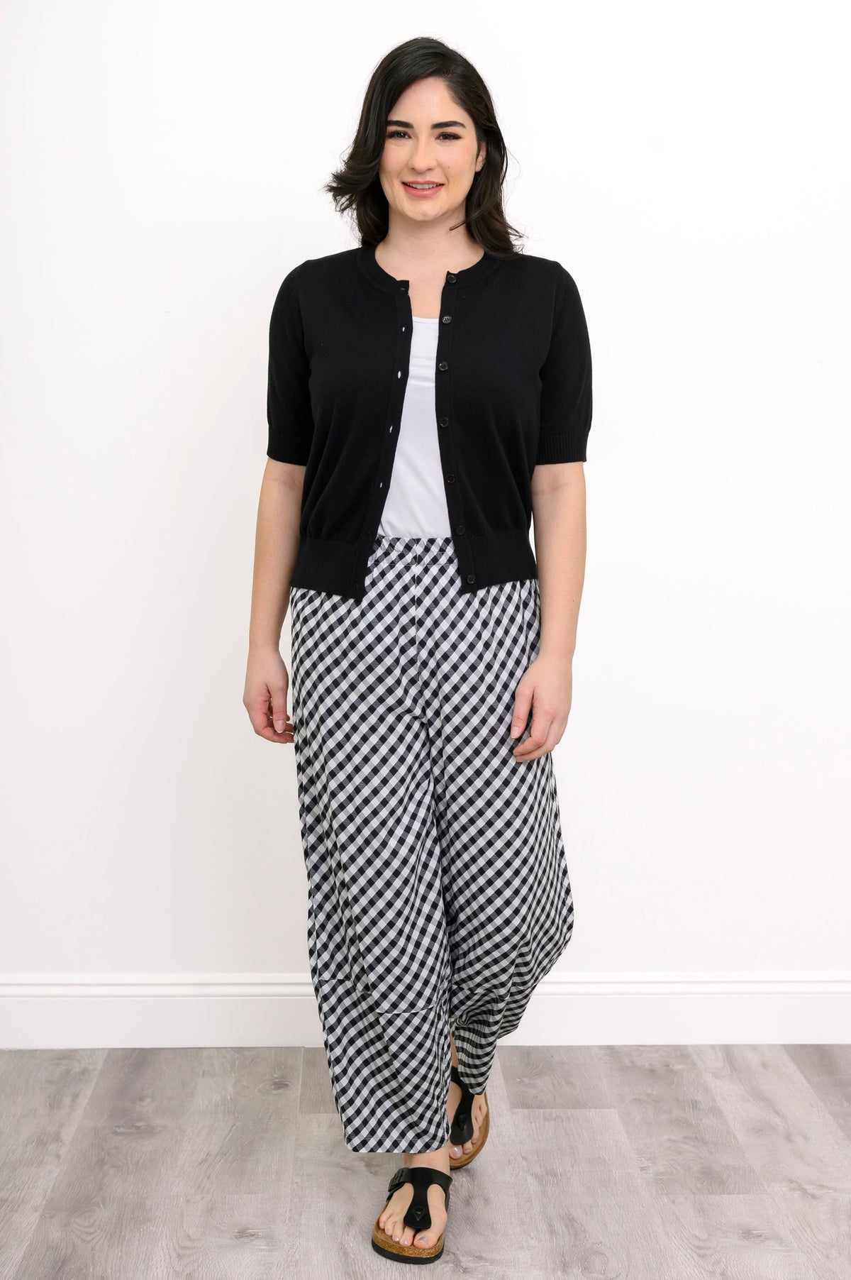Boardwalk Pant, BW Gingham, Linen Bamboo