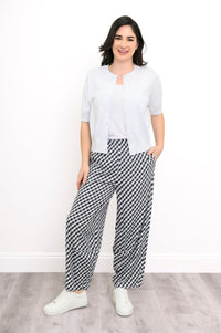 Boardwalk Pant, BW Gingham, Linen Bamboo