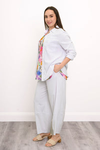 Boardwalk Pant, White, Linen Viscose