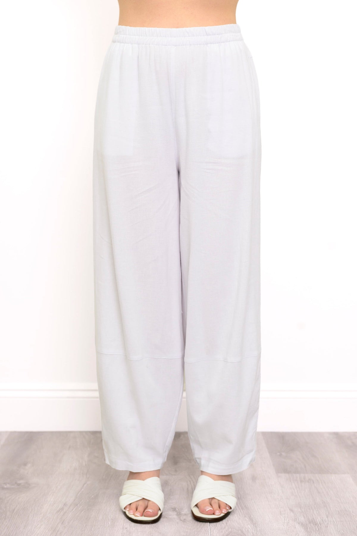 Boardwalk Pant, White, Linen Viscose