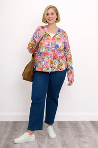 Bowen Jacket, Pink Bouquet, Cotton