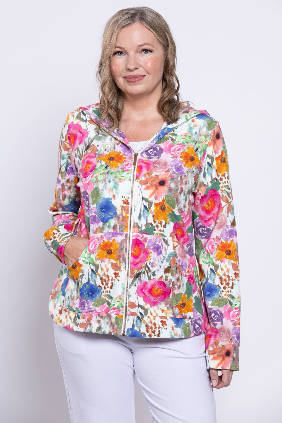 Bowen Jacket, Pink Bouquet, Cotton