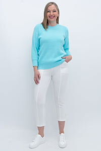 Brooklyn Sweater, Mint, Cotton