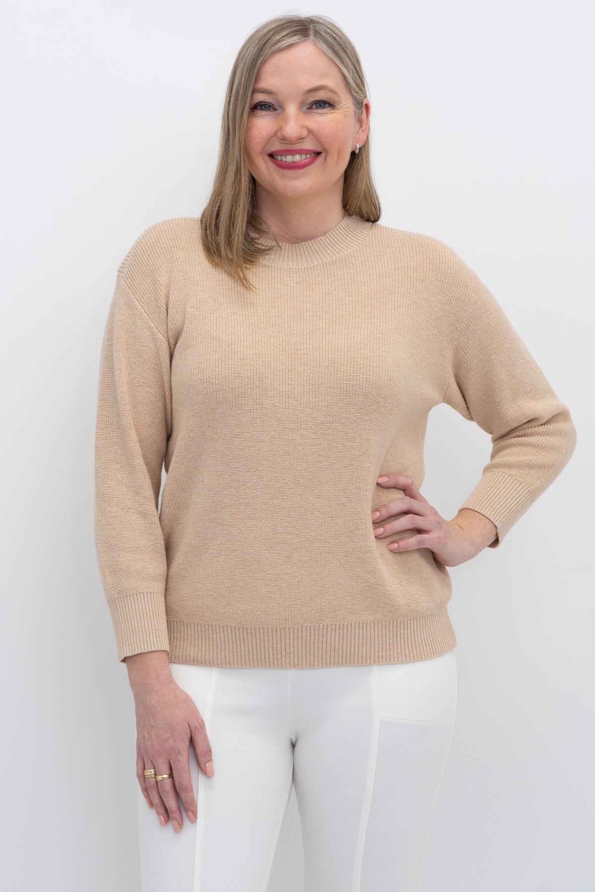 Brooklyn Sweater, Natural, Cotton