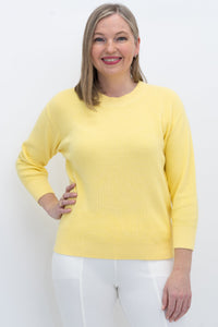 Brooklyn Sweater, Yellow, Cotton