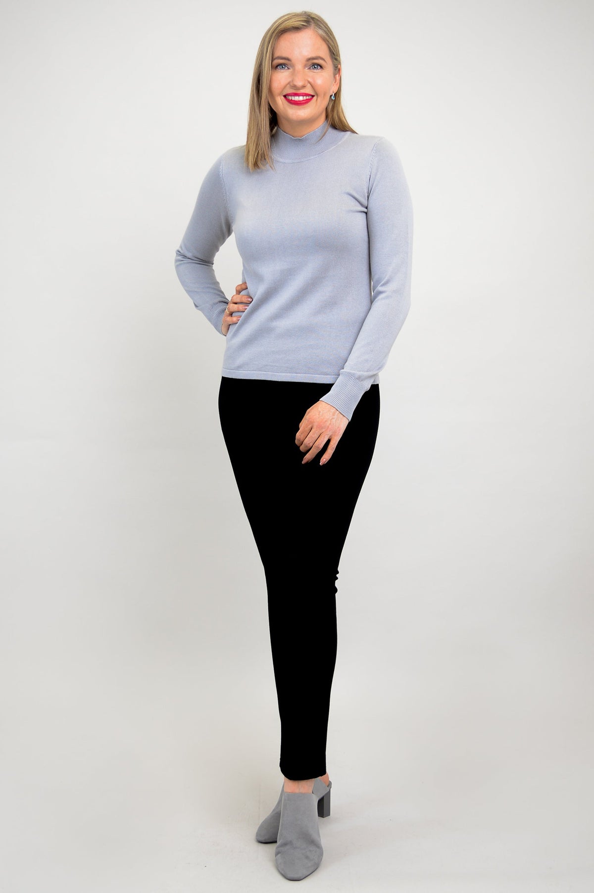 Cameron Sweater, Sleet Grey, Bamboo Cotton