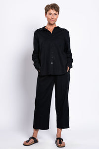 Charlie Blouse, Black, Linen Viscose