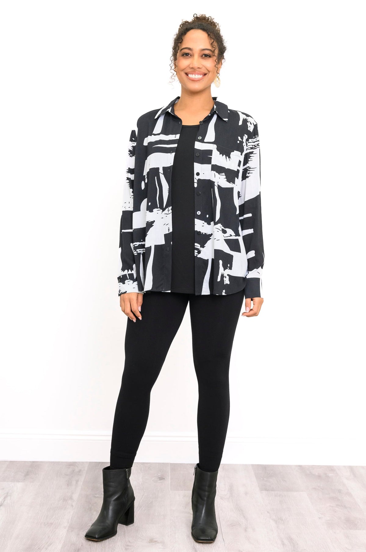 Charlie Blouse, BW Block, Linen Bamboo