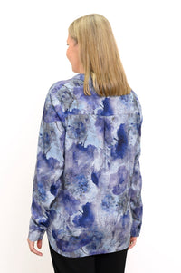 Charlie Blouse, Floral Mist, Linen Bamboo