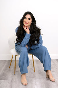 Charlie Blouse, Soft Denim, Linen Viscose