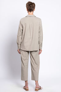 Charlie Blouse, Sand, Linen Viscose