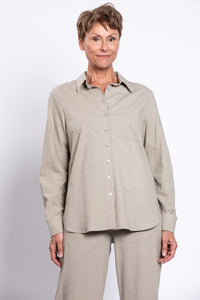 Charlie Blouse, Sand, Linen Viscose