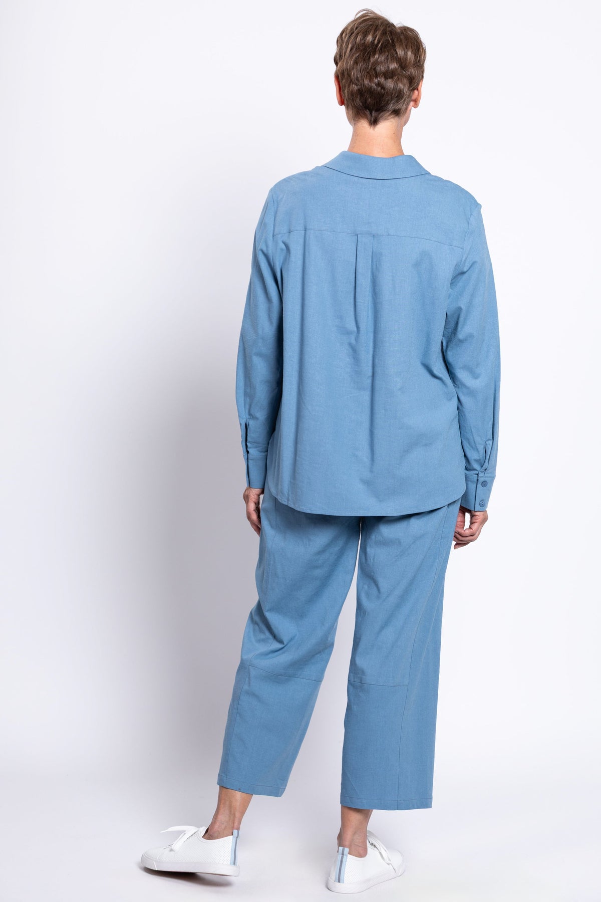 Charlie Blouse, Soft Denim, Linen Viscose