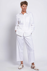 Charlie Blouse, White, Linen Viscose