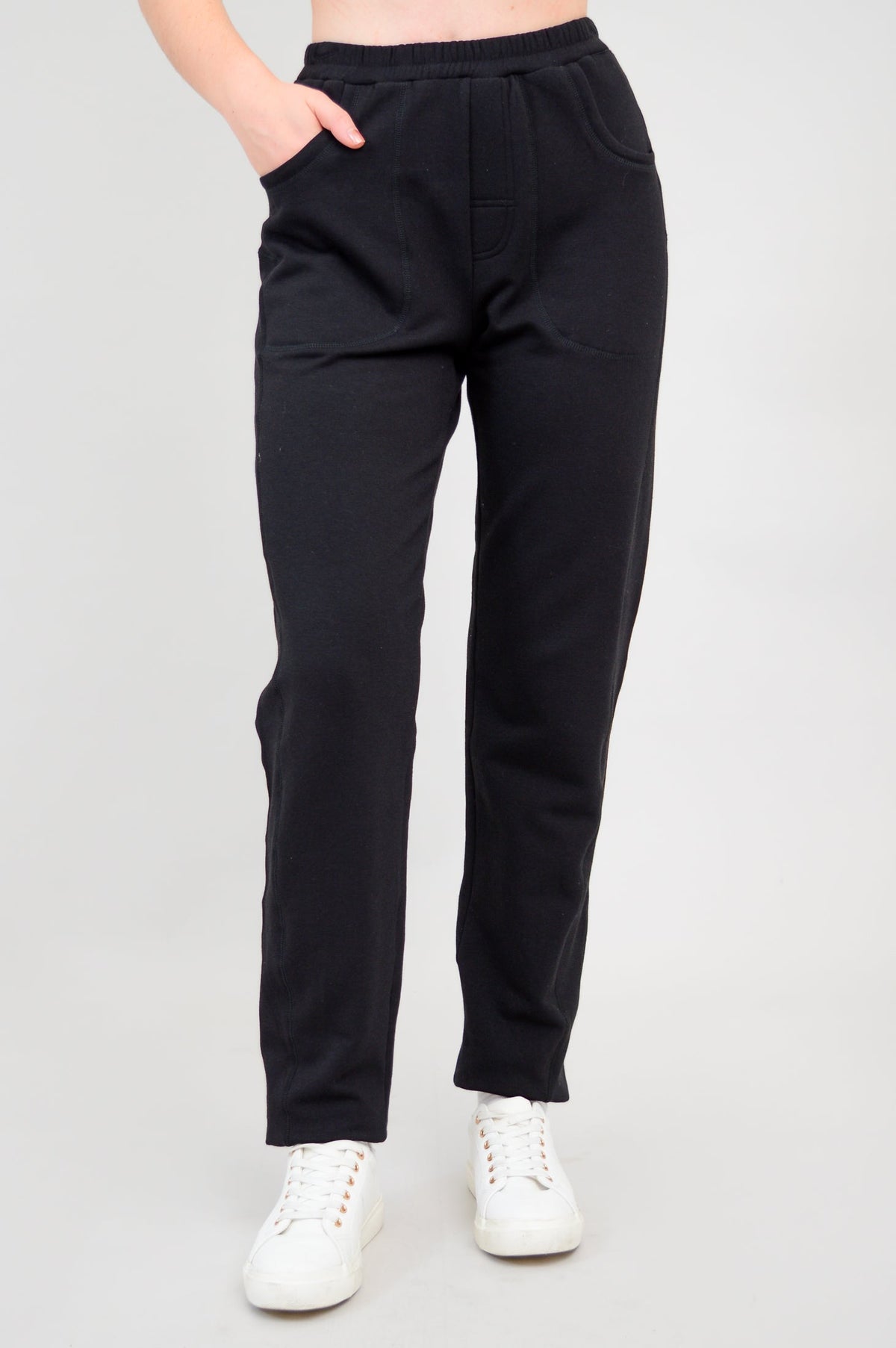 Christine Pant, Black, Bamboo Fleece