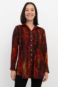 Cindy L/S Blouse, Multi Mesh