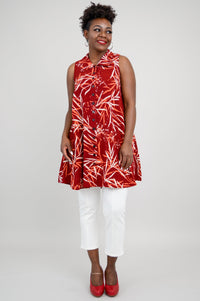 Cissy Tank, Palm Burgundy- Final Sale