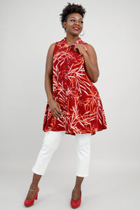 Cissy Tank, Palm Burgundy- Final Sale