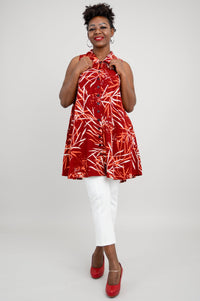 Cissy Tank, Palm Burgundy- Final Sale