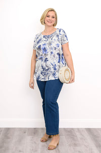 Clara Top, Peri Palm, Linen Bamboo