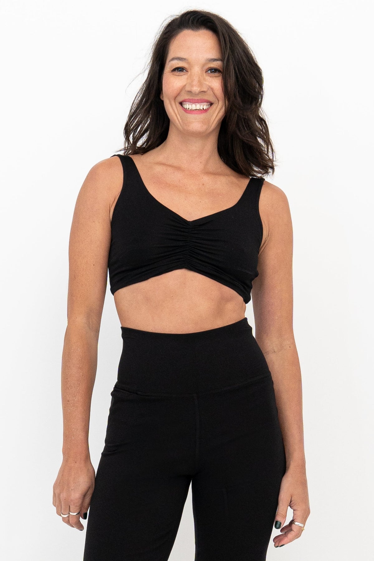 Clipper Top, Black, Bamboo