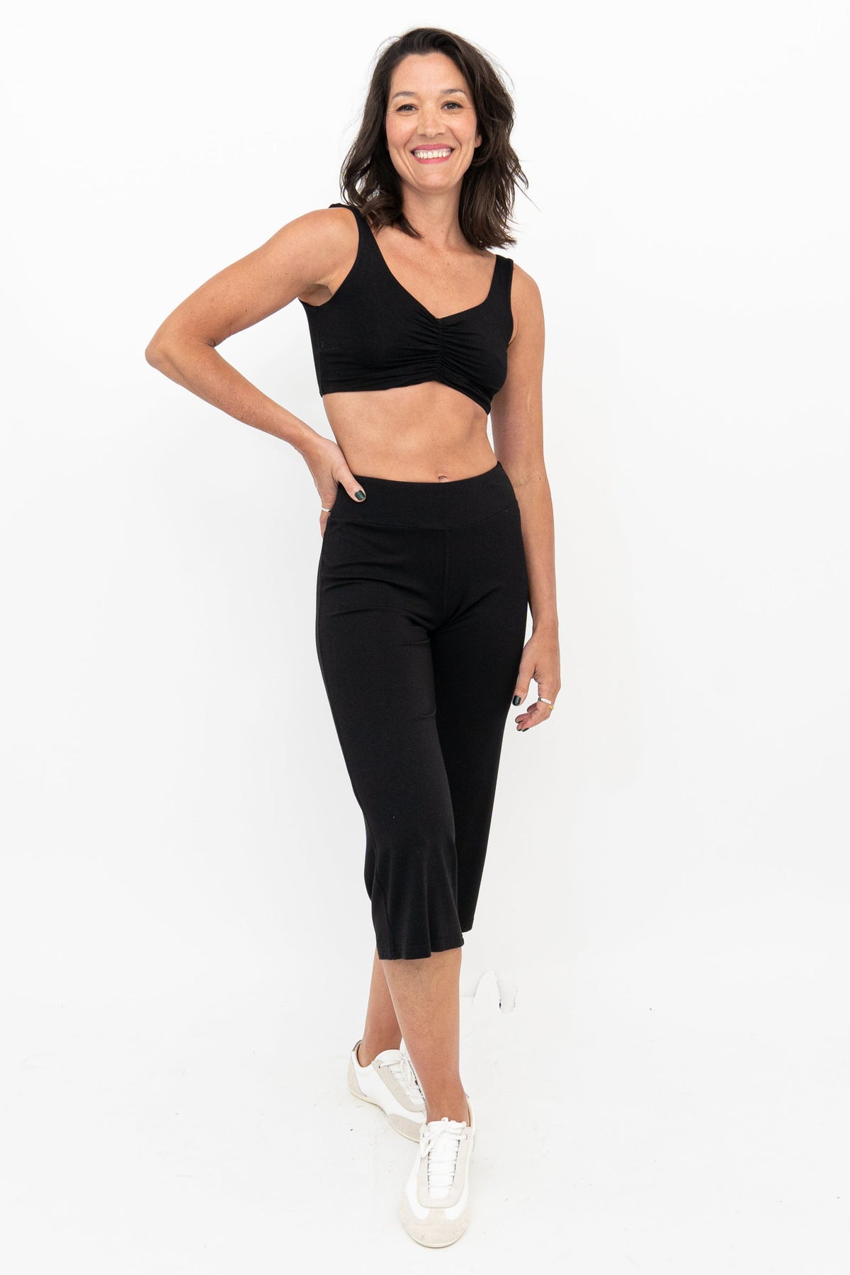 Clipper Top, Black, Bamboo