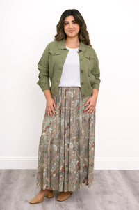 Colleen Jacket, Khaki, Linen