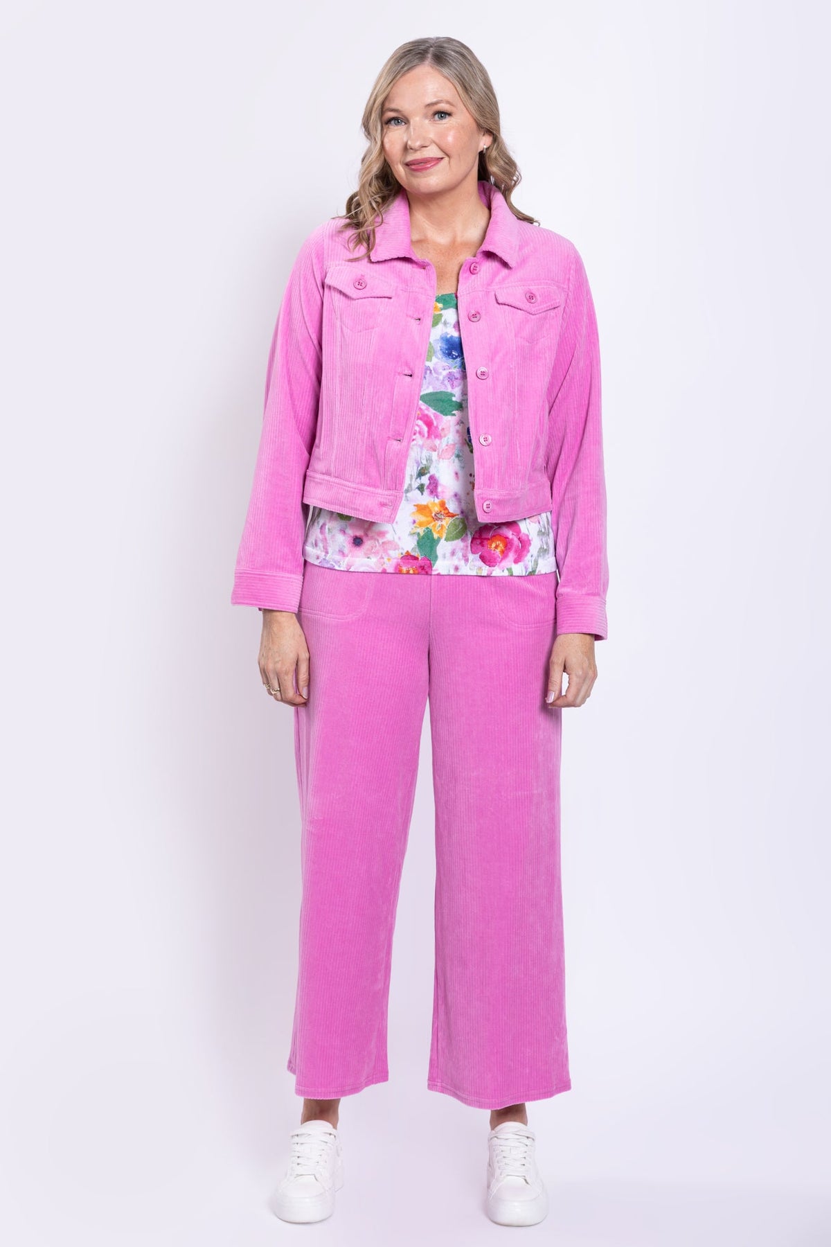 Colleen Jacket, Pink, Cotton Corduroy