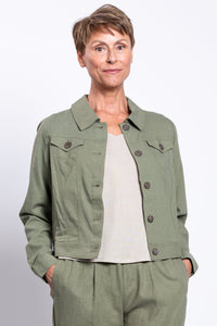 Colleen Jacket, Khaki, Linen