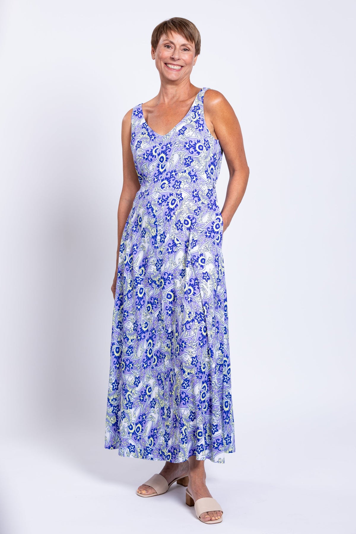 Coraline Dress, Dazzle, Linen Bamboo