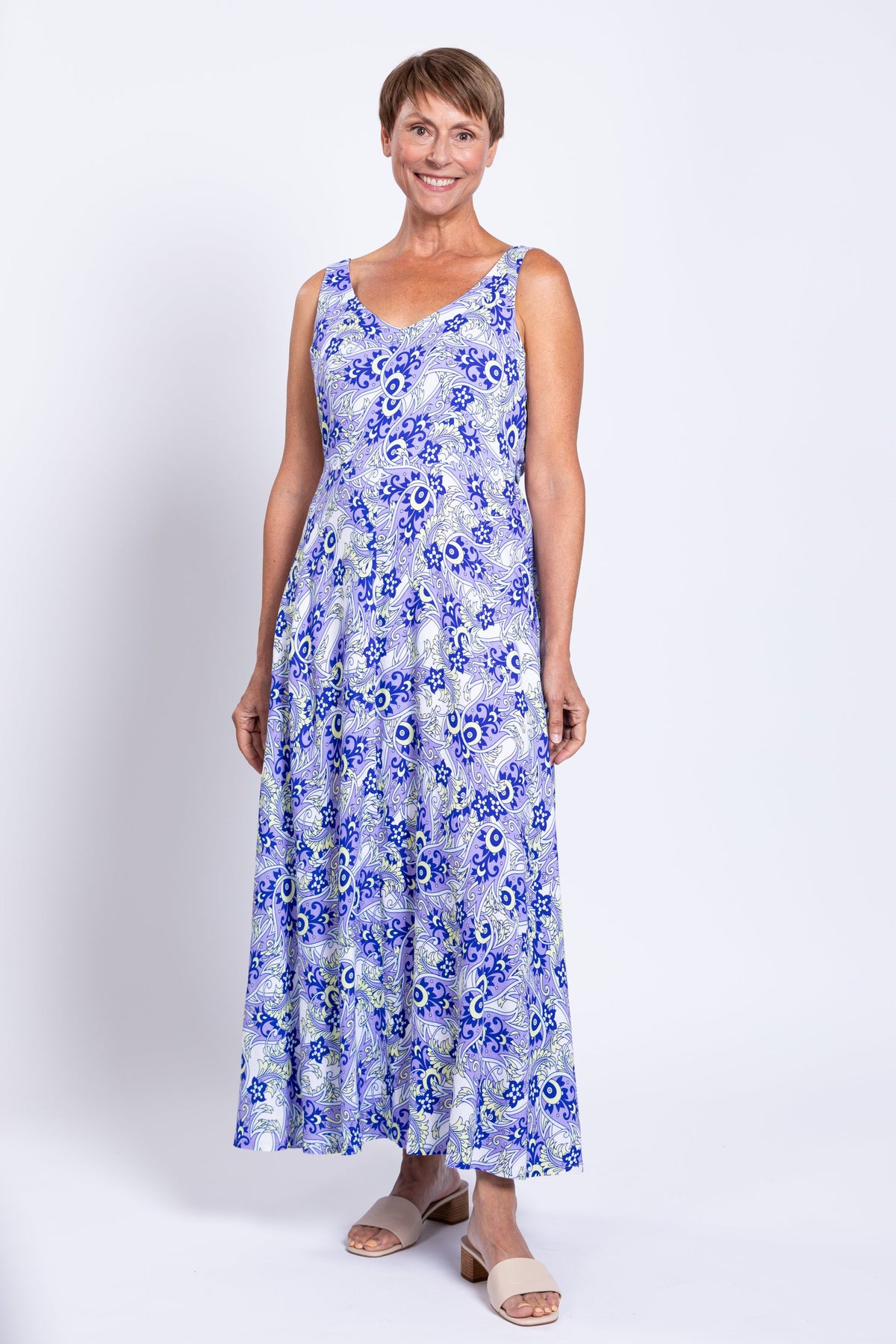 Coraline Dress, Dazzle, Linen Bamboo